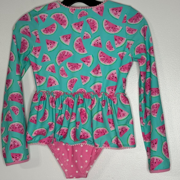 Matilda Jane Splash of Watermelon One-Piece Girls Rashguard Size 12 - Picture 2 of 5